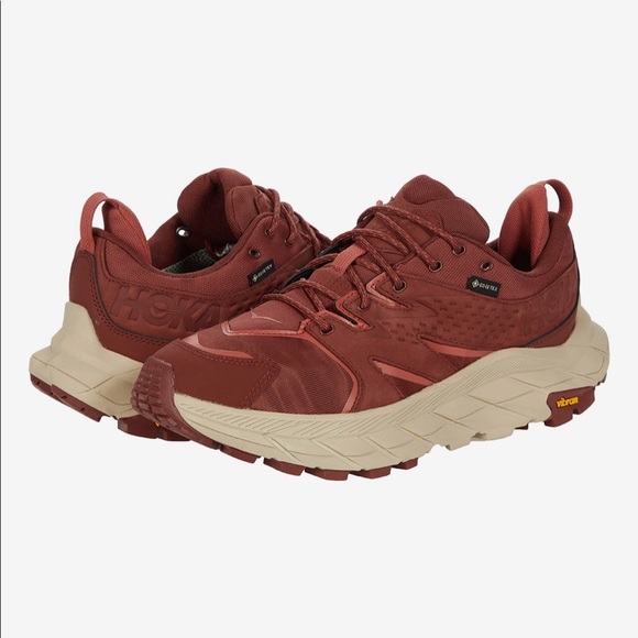 Hoka Shoes - WORE ONCE INSIDE THE HOUSE!  HOKA One One running shoes, rust and tan color